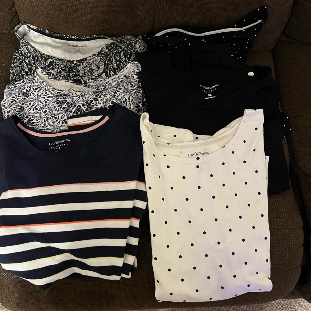 6 Croft & Barrow Shirts size XL